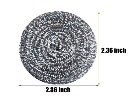 bola de limpieza de acero inoxidable 7.5g de los 2*6cm/depurador de la cocina del metal plateado