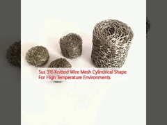 Sus 316 Mallas de alambre de punto de forma cilíndrica para ambientes de alta temperatura