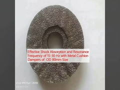 Absorción de choques efectiva y frecuencia de resonancia de 15-30 Hz con amortiguadores de cojines metálicos de tamaño OD 80 mm