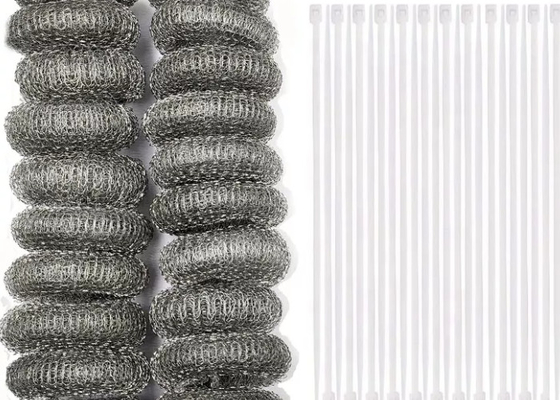 2Rolos de malla de alambre de punto de acero inoxidable de 0,5 cm para pantallas