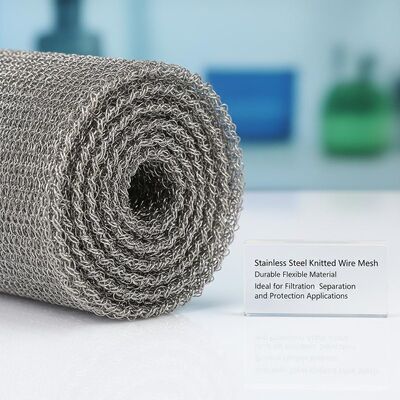 Acero inoxidable malla de alambre de punto material flexible duradero ideal para aplicaciones de filtración de separación y protección