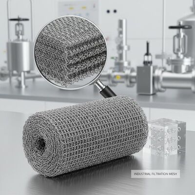 Malla de alambre tejida comprimida flexible de 20*60 mm que proporciona una excelente filtración y estabilidad estructural en aplicaciones industriales