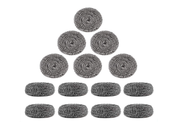 bola de limpieza de acero inoxidable 7.5g de los 2*6cm/depurador de la cocina del metal plateado