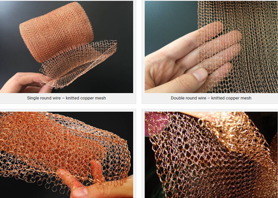 La anchura los 30-50cm 0.23m m hizo punto el alambre de cobre Mesh For Industrial Use