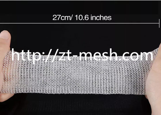 Pure Nickel Stainless Steel Wire Knitted Mesh Twin Wire / Dogan Wire 0.05-0.5mm Dia 50mm For Thermal Insulation