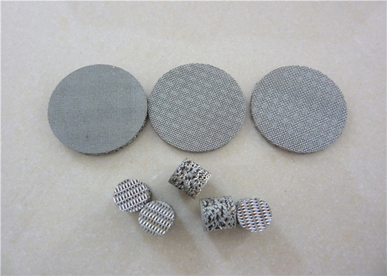 Malla de alambre sinterizada de acero inoxidable 5 10 de 5 endechas tipo circular de 15 micrones